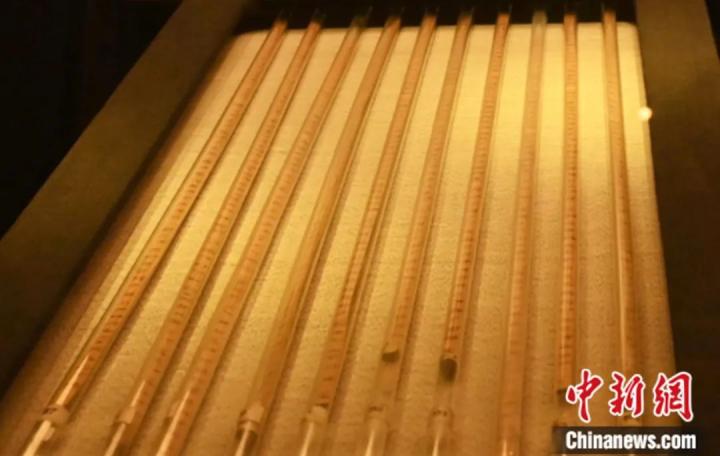 在甘肅省博物館展出的部分《儀禮》簡。李亞龍 攝